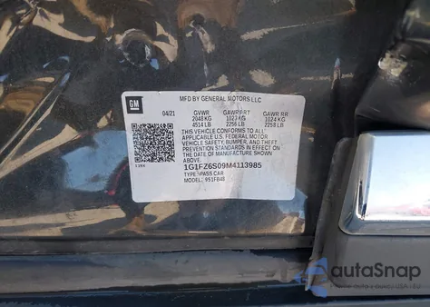 2021 Chevrolet Bolt Ev Fwd Premier из США, поврежденный, VIN 1G1FZ6S09M4113985